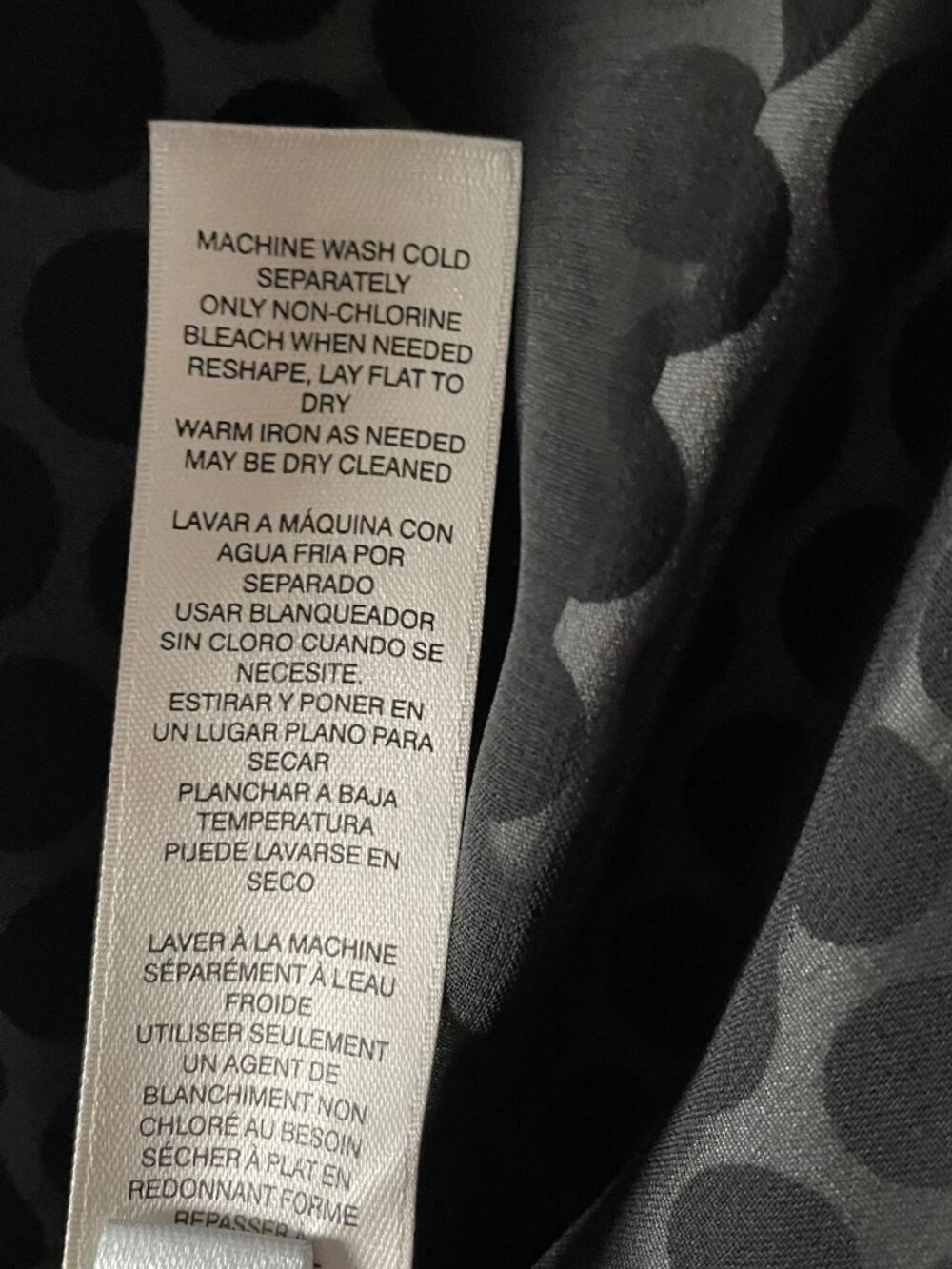 Chico's Womens Black & White Sheer Polka Dot Layered Blouse Top Size 3 US XL - Picture 5 of 9